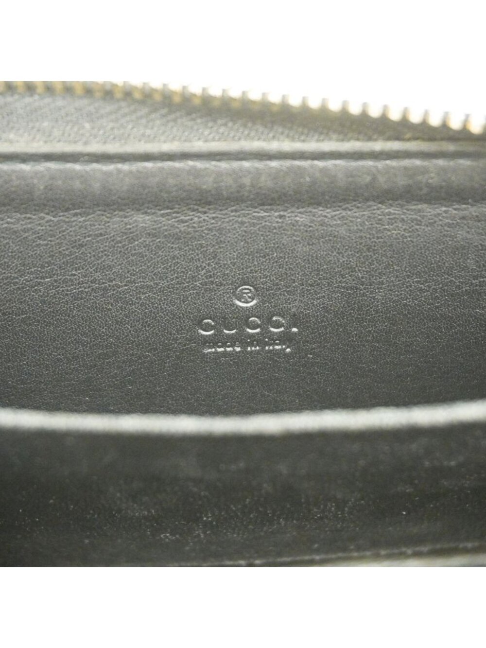 Gucci Coin Purse Guccissima Leather Black Champagne Gold - Picture 4 of 7